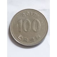 Корея 100 вон 2010