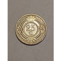 Антилы 25 центов 1998 года