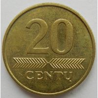 Литва 20 центов 2008