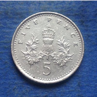 Великобритания 5 пенсов 1992