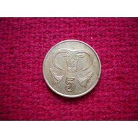 Кипр 5 центов 1985 г.