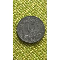 Польша 10 грош 1923 г (  Цинк )