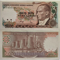 Турция 5000 Лир 1990/1970 UNC П1-480