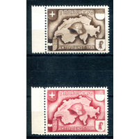 Швейцария, виньетки - 1939г. - агитационная пропаганда, карта - 2 марки - MNH. Без МЦ!
