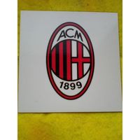 Магнит - Логотип - Футбольный Клуб - "Милан" Италия - Размеры: 10/10 см.