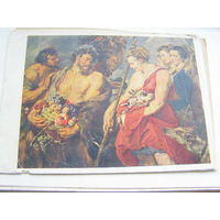 Открытка живопись 1955 Рубенс Возвращение Дианы