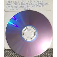 DVD MP3 Jazz Club Vol.1 - Stan GETZ, Gerry MULLIGAN, Charlie PARKER, Sonny ROLLINS, Ben WEBSTER + Rock Vol.1 - 1 DVD-9 (двусторонний)