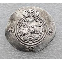 Иран (Персия) VI век. Драхма. Сасаниды. Хосров II (591-628 гг.) 8-й год правления, г. Бишапур.