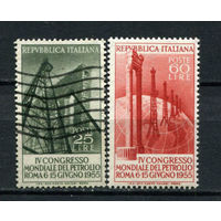 Италия - 1955 - Всемирный нефтяной конгресс в Риме - [Mi. 941-942] - полная серия - 2 марки. Гашеная и MNH.  (LOT i27)