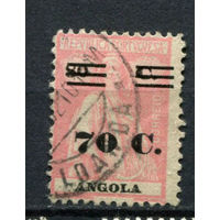 Португальские колонии - Ангола - 1931/1932 - Надпечатка нового номинала 70C на 80C - [Mi.230] - 1 марка. Гашеная.  (Лот 103AV)