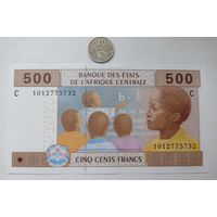Werty71 Чад 500 франков 2002 C UNC банкнота