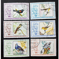 Куба 1986 г. Птицы. Фауна. 90-лет со дня смерти орнитолога Хуана Гундлаха, полная серия из 6 марок #0243-Ф1P55