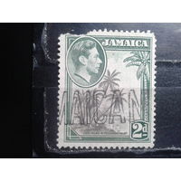 Ямайка 1938 Георг 6, пальмы