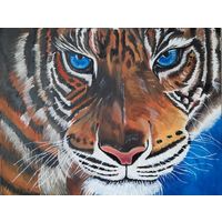 Картина маслом ''Взгляд тигра''