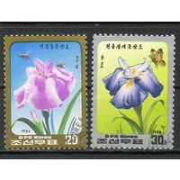 Цветы КНДР 1986 год серия из 2-х марок