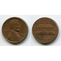 США. 1 цент (1963, буква D)