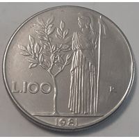 Италия 100 лир, 1981 (4-0-7)