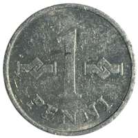 Финляндия 1 пенни, 1974