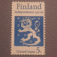США 1967. 50 летие независимости Финляндии. Герб страны