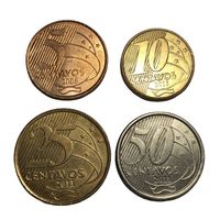 Бразилия набор монет (4 шт), 2006-2013