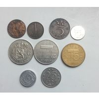 9 разных монет Нидерланды