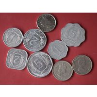 Карибские острова. 9 монет.