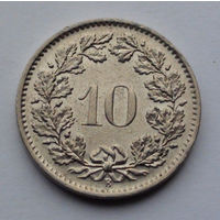 Швейцария 10 раппенов. 1969