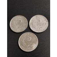 Польша. 5 грошей - 1958, 1962 .
