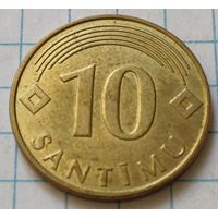 Латвия 10 сантимов, 2008    ( 3-4-2 )