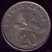 20 центов 1988 год Сингапур