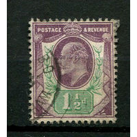 Великобритания - 1902/1913 - Король Эдуард VII 1 1/2P - [Mi.105A] - 1 марка. Гашеная.  (LOT S4)