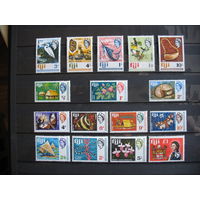 Брит. Фиджи. Флора, фауна, культура. 16 марок. 1968г. к.ц.=37 евро см. условие.