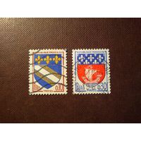 Франция 1963 г.,1965 г.Герб  Труа и герб Парижа./51а/