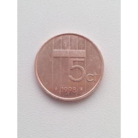 5 центов 1998 г. Нидерланды.