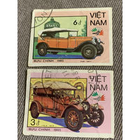 Вьетнам 1985. Классические автомобили. Беззубцовые. Марки из серии