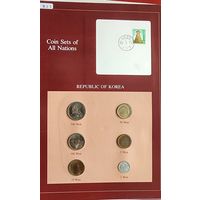 Южная Корея набор монет с маркой