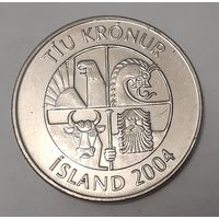Исландия 10 крон, 2004 (9-3-9)