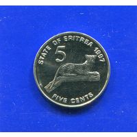 Эритрея 5 центов 1997 UNC