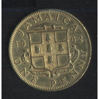 Ямайка 1 пенни 1962 г. Елизавета II. Сохран!!!