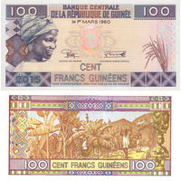 Гвинея 100 Франков 2015 UNC П1-79