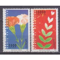 1995 Турция 3047-3048 Цветы / Европа CEPT 4,00 евро