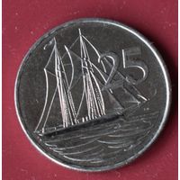 Каймановы острова 2005 год 25 центов.