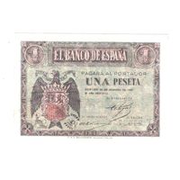 Испания 1 песета 1938 года. Состояние XF+/аUNC!