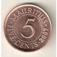 Маврикий 5 цент 2007