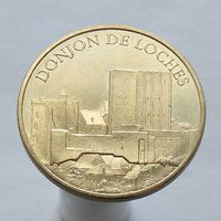 Франция Туристическая сувенирная медаль Донжон замка Лош