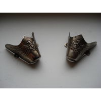Винтажные декоративные металлические накладки (украшения) на носы ковбойских и байкерских ботинок или сапог. Alpaca Mexico.