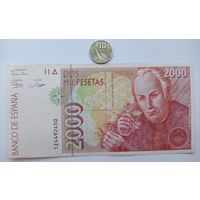 Werty71 Испания 2000 песет 1992 банкнота