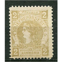 Германия - Гамбург (Hammonia) - Местные марки - 1887 - Дама с короной 2Pf - [Mi.6] - 1 марка. Чистая без клея.  (Лот 146AH)