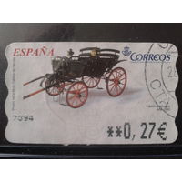 Испания 2003 Автоматная марка Фаэтон-эсклюзив 1850 г 0,27 евро Михель-2,0 евро гаш