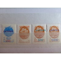 ЛАТВИЯ- Latvia \106\ надп. 1991,313-316 MNH